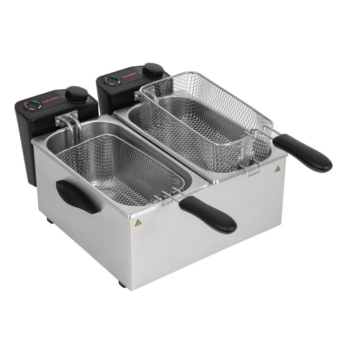 Caterlite Light Duty Twin Tank Twin Basket Electric Fryer 2x2kW Caterlite