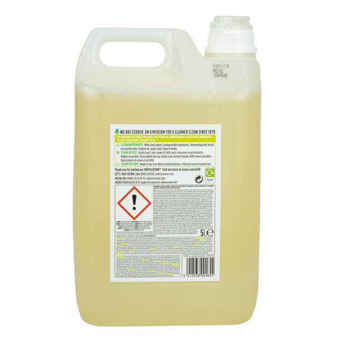 Ecover Lemon and Aloe Vera Washing Up Liquid Concentrate 5Ltr Ecover