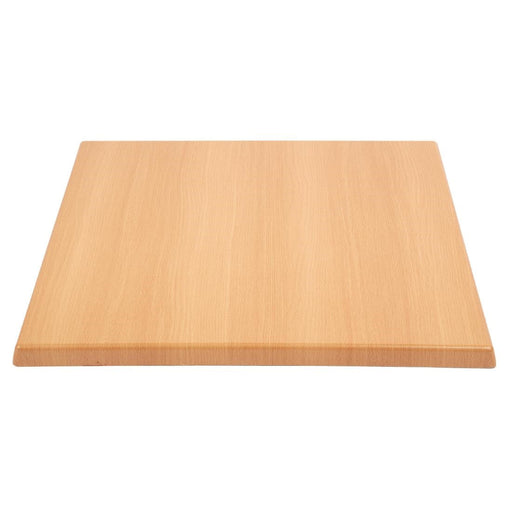 Bolero Pre-drilled Square Tabletop Beech Effect 600mm Bolero