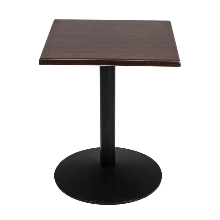 Bolero Pre-drilled Square Tabletop Dark Brown 600mm Bolero
