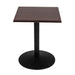 Bolero Pre-drilled Square Tabletop Dark Brown 600mm Bolero