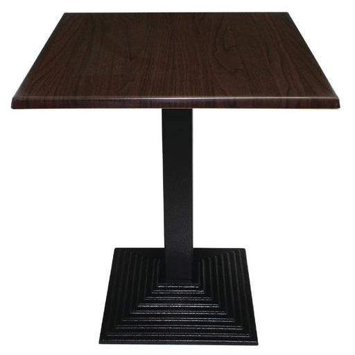 Bolero Pre-drilled Square Tabletop Dark Brown 700mm Bolero