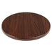 Bolero Pre-drilled Round Table Top Dark Brown 600mm Bolero