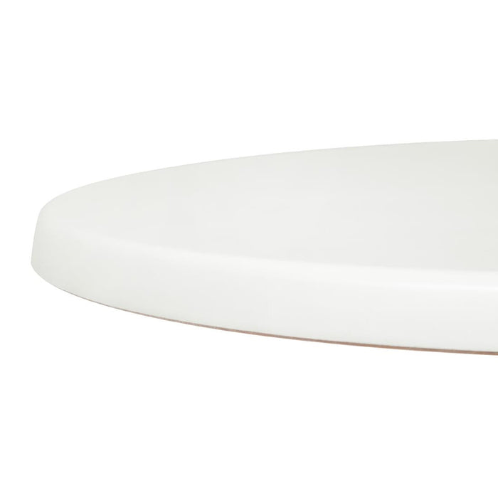 Bolero Pre-drilled Round Tabletop White 600mm Bolero