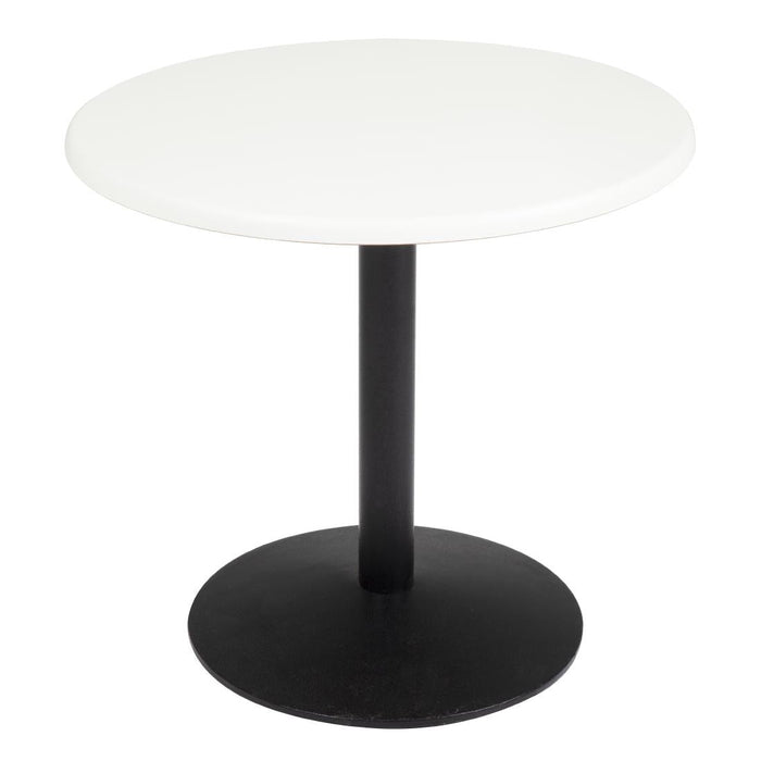 Bolero Pre-drilled Round Tabletop White 600mm Bolero