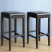 Bolero Faux Leather High Bar Stools Black (2 Pack) Bolero