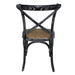 Bolero Wooden Dining Chair with Cross Backrest Black Wash Finish (2 Pack) Bolero