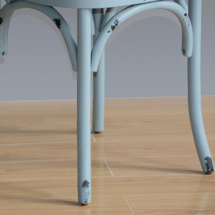 Bolero Blue Bentwood Chairs with Metal Cross Backrest (2 Pack) Bolero