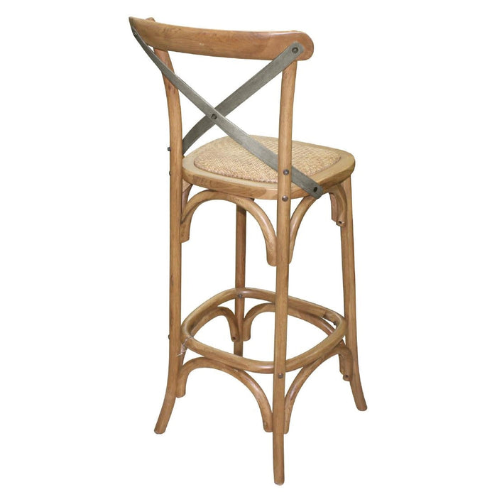 Bolero Wooden Barstool with Backrest Bolero