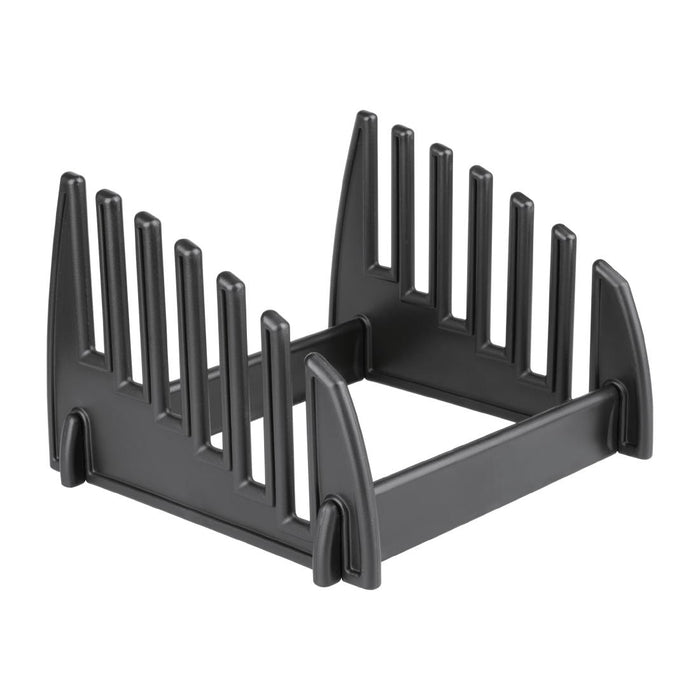 Plastic. Six slots. For boards up to 14mm thick
