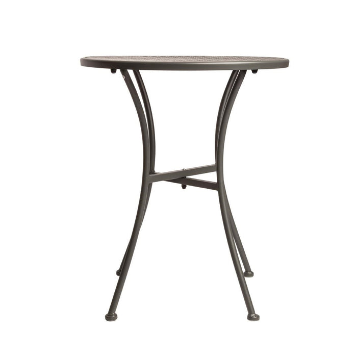 Bolero Round Steel Patterned Bistro Table Grey 600mm Bolero