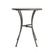 Bolero Round Steel Patterned Bistro Table Grey 600mm Bolero