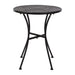 Bolero Black Steel Patterned Round Bistro Table Black 600mm Bolero