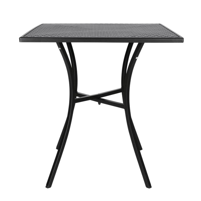 Bolero Black Steel Patterned Square Bistro Table 700mm Bolero