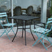 Bolero Black Steel Patterned Square Bistro Table 700mm Bolero