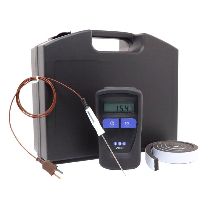 Range: -100 to +280°C. Contains everything for taking temperatures in a sous vide cooker.