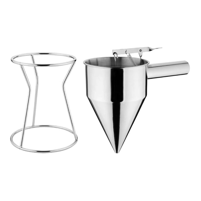 Vogue Stainless Steel Piston Funnel 1.3ltr Vogue