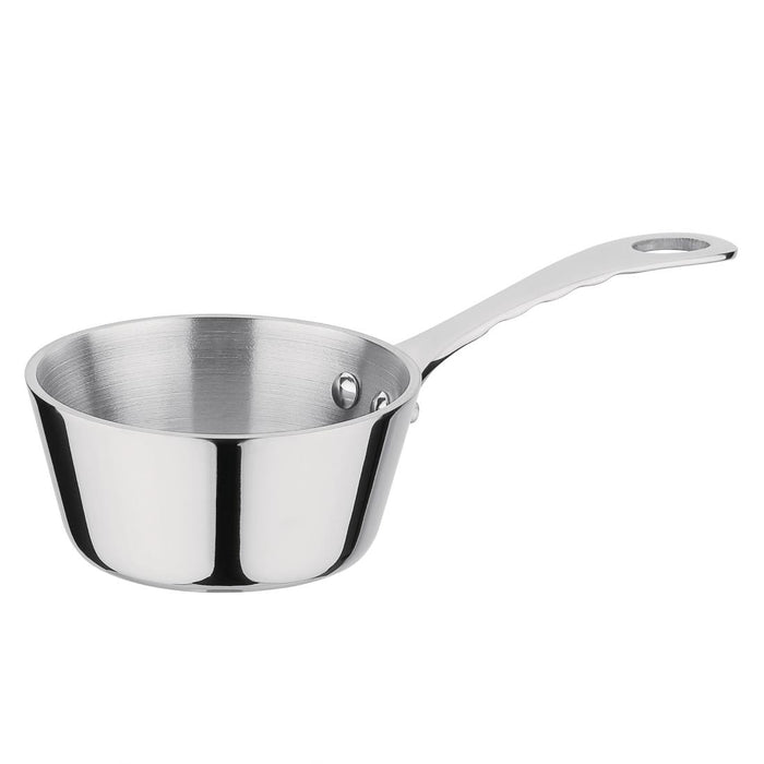 Capacity: 150ml. Material: 304 & 430 Stainless Steel and Aluminium. Induction Compatible
