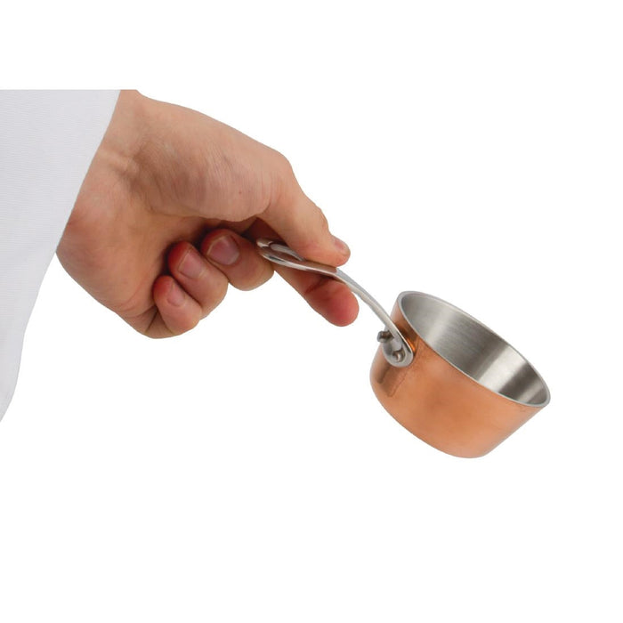 Vogue Mini Copper Tri Wall Sauté Pan 8cm Vogue