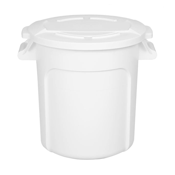 Vogue Polypropylene Round Container Bin White 38Ltr Vogue