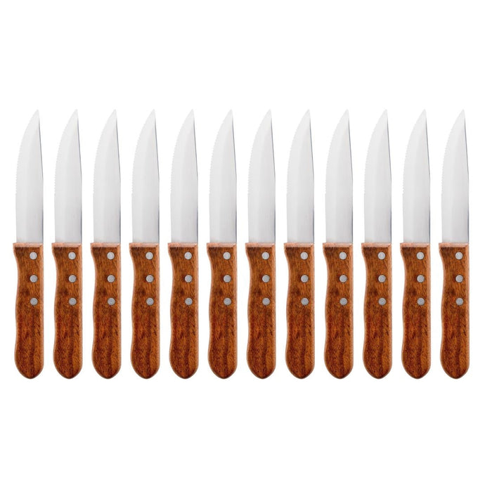 Olympia Jumbo Steak Knives with Rosewood Handles (12 Pack) Olympia