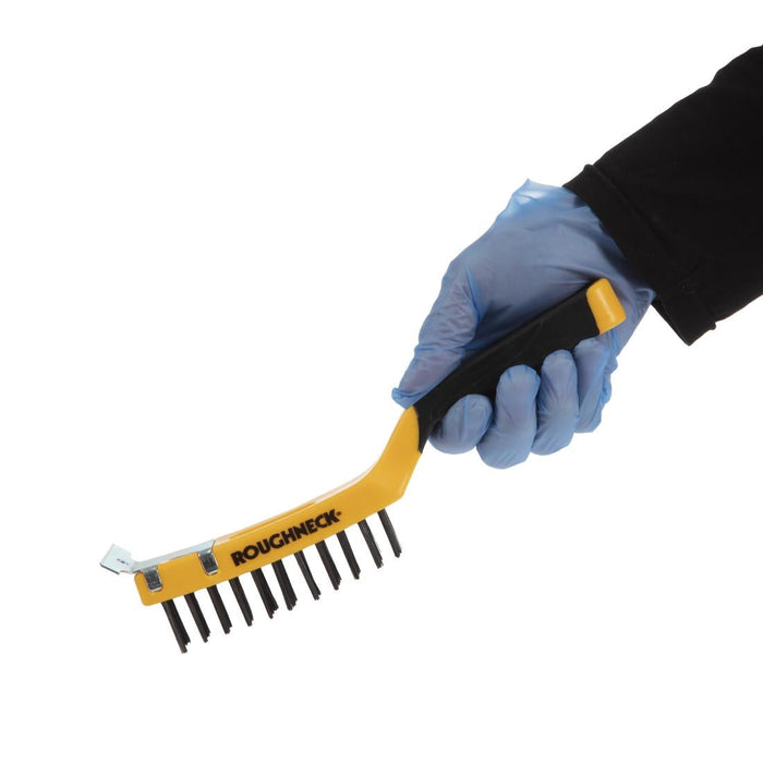 Roughneck Grill Brush With Scraper Roughneck