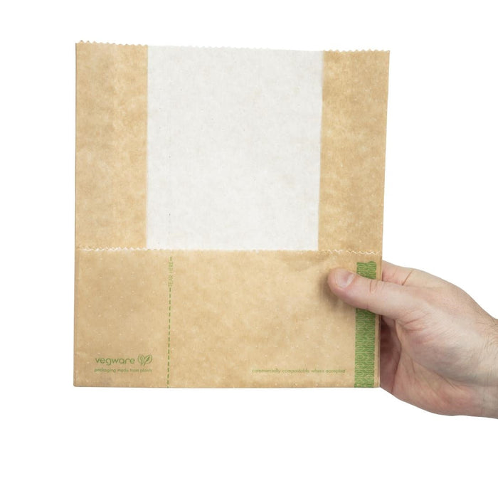 Vegware Compostable Kraft Panini Bags (500 Pack) Vegware