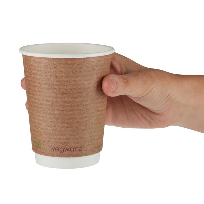 Vegware Compostable Coffee Cups Double Wall 340ml / 12oz (500 Pack) Vegware
