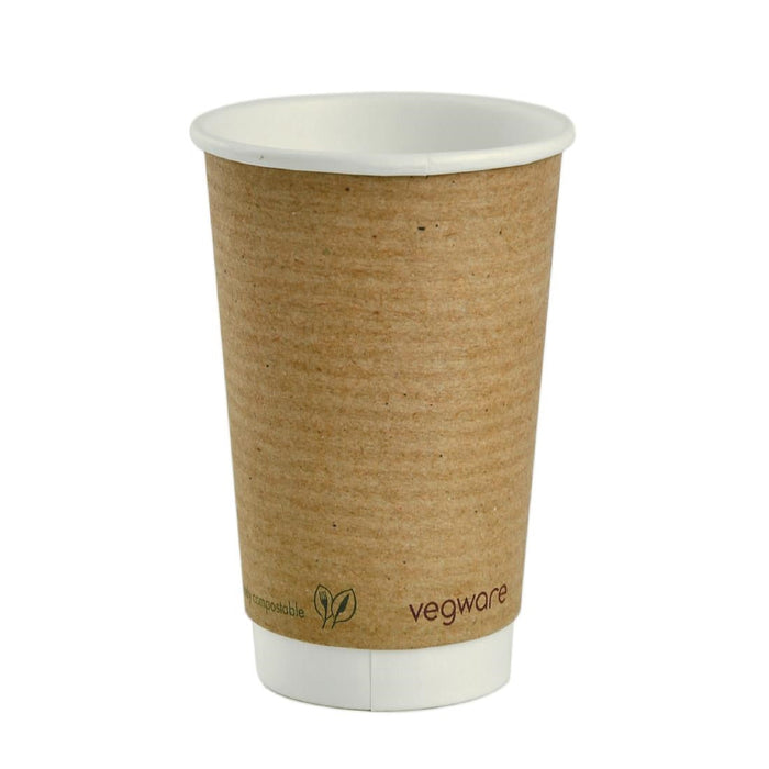 Vegware Compostable Hot Cups 455ml / 16oz (400 Pack) Vegware