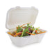 Vegware Compostable Bagasse Clamshell Hinged Meal Boxes 228mm Vegware