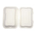 Vegware Compostable Bagasse Clamshell Hinged Meal Boxes 228mm Vegware