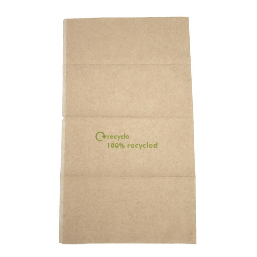 Swantex Recycled Lunch Napkin Kraft 32x30cm 1ply Pre-Folded (6000 Pack) Swantex