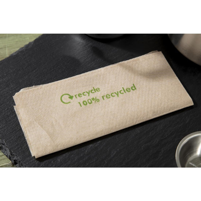 Swantex Recycled Lunch Napkin Kraft 32x30cm 1ply Pre-Folded (6000 Pack) Swantex