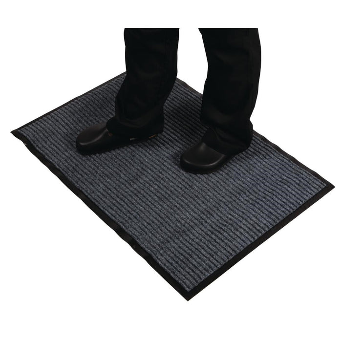 Jantex Entrance Mat Steel Colour 900 x 600mm Jantex