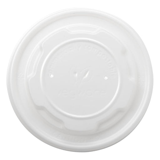 Vegware Compostable Hot Food Pot Flat Lids 170ml / 6oz and 230ml / 8oz Vegware