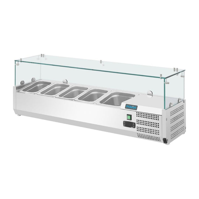 Polar G-Series Countertop Prep Fridge 4x GN 1/3 & 1x 1/2GN Polar