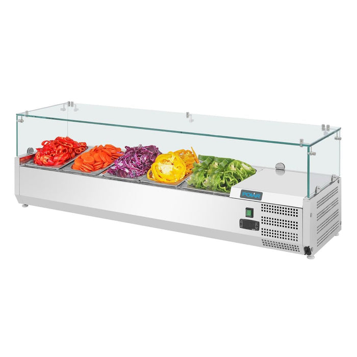 Polar G-Series Countertop Prep Fridge 4x GN 1/3 & 1x 1/2GN Polar
