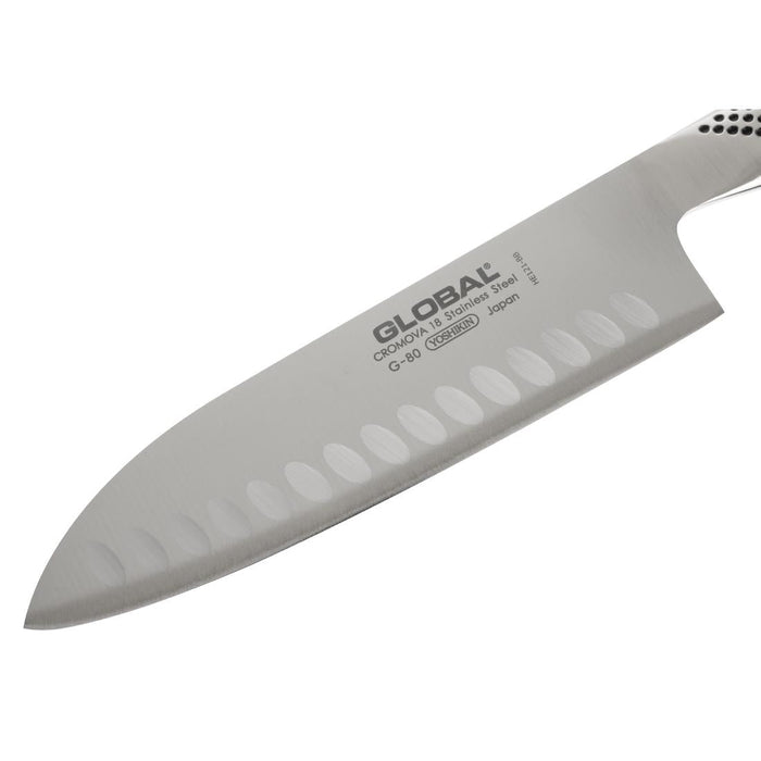 Global G48 Santoku Fluted Knife Stainless Steel 17.8cm Global
