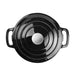 Vogue Black Round Casserole Dish 4Ltr Vogue
