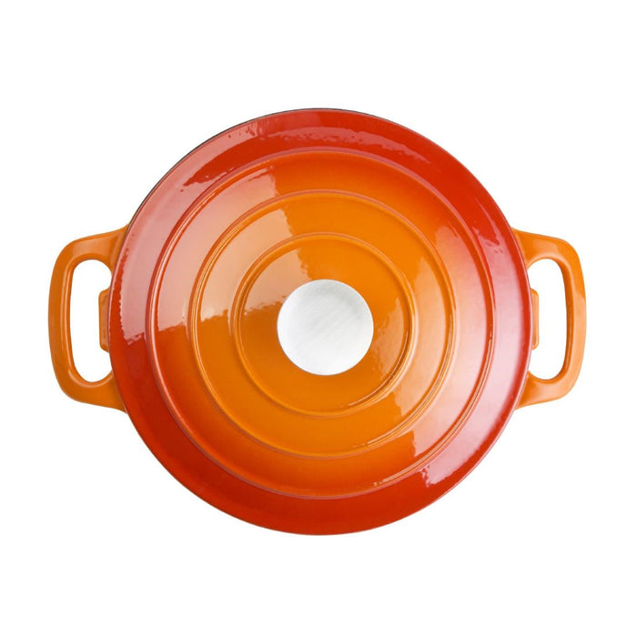 Vogue Orange Round Casserole Dish 3.2Ltr Vogue
