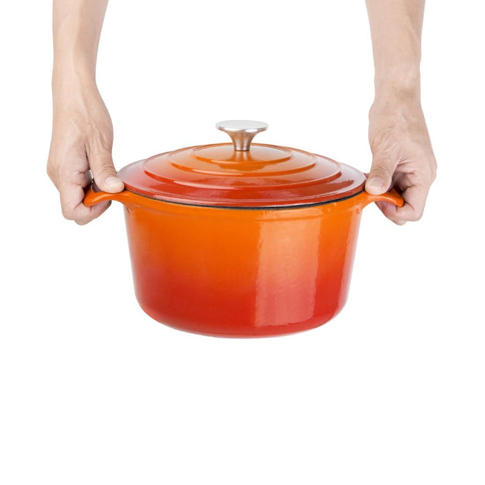 Vogue Orange Round Casserole Dish 3.2Ltr Vogue