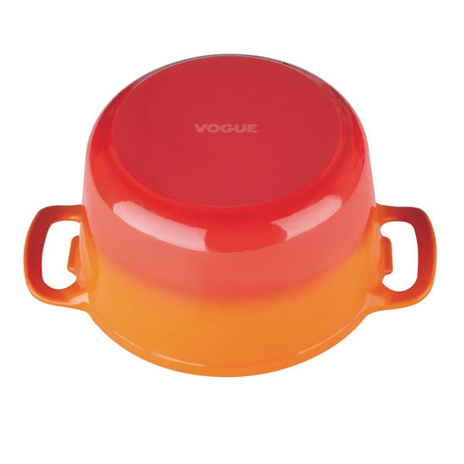 Vogue Orange Round Casserole Dish 3.2Ltr Vogue
