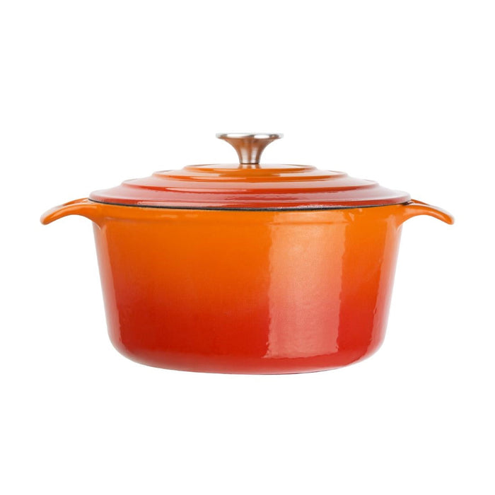 Vogue Orange Round Casserole Dish 4Ltr Vogue