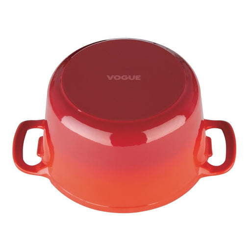 Vogue Red Round Casserole Dish 4Ltr Vogue