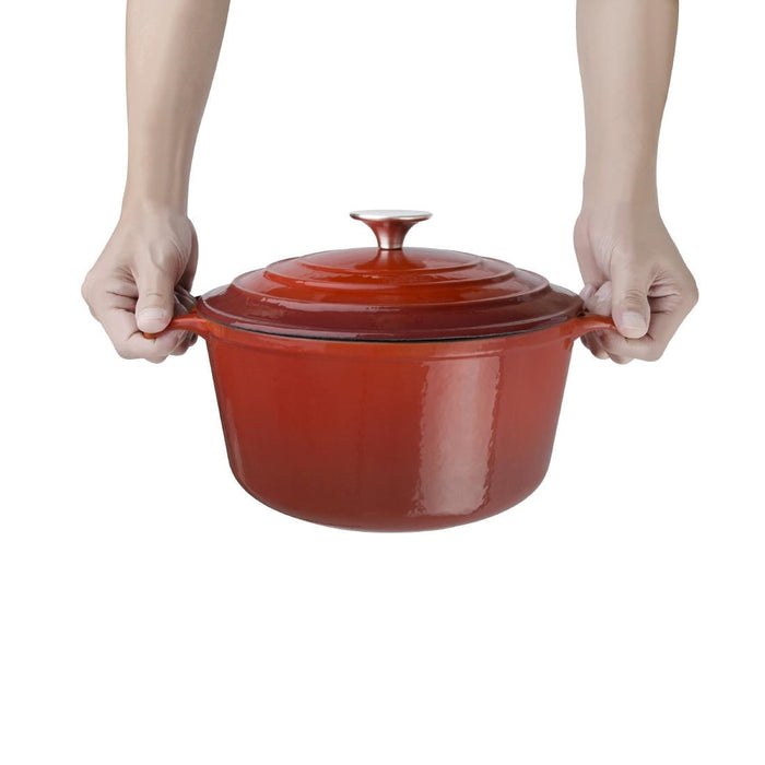 Vogue Red Round Casserole Dish 4Ltr Vogue