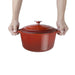 Vogue Red Round Casserole Dish 4Ltr Vogue