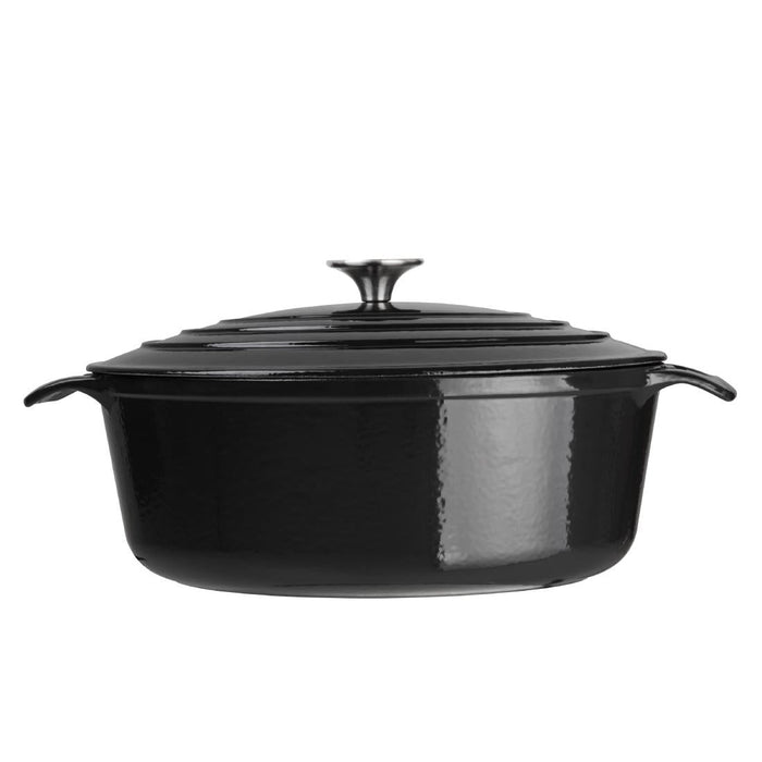 Vogue Black Oval Casserole Dish 5Ltr Vogue