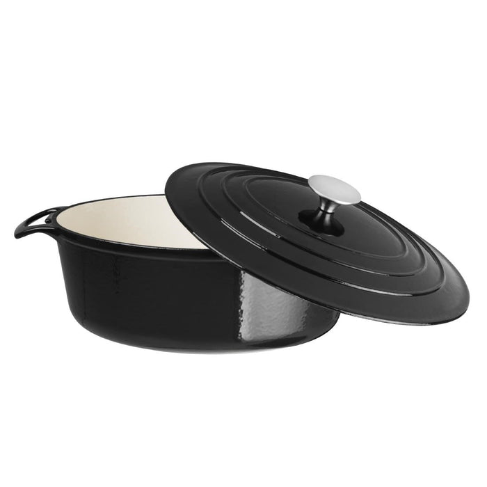 Vogue Black Oval Casserole Dish 5Ltr Vogue