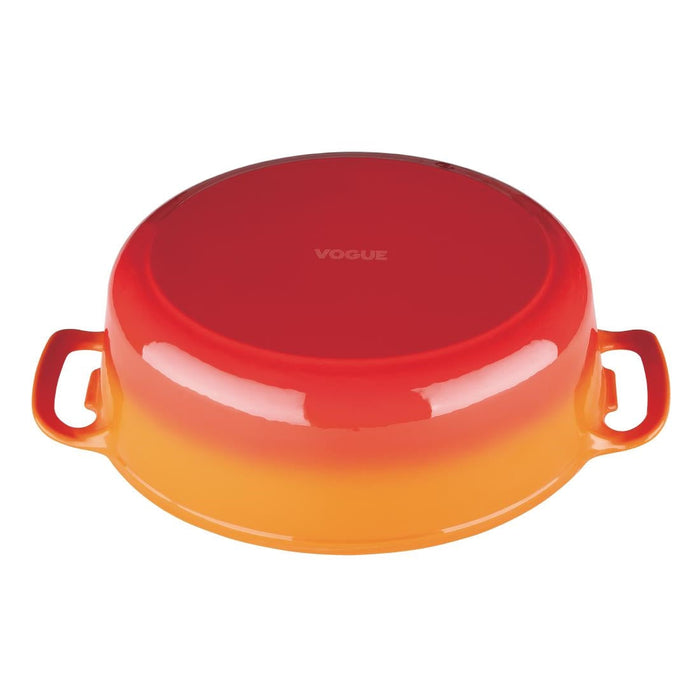 Vogue Orange Oval Casserole Dish 5Ltr Vogue