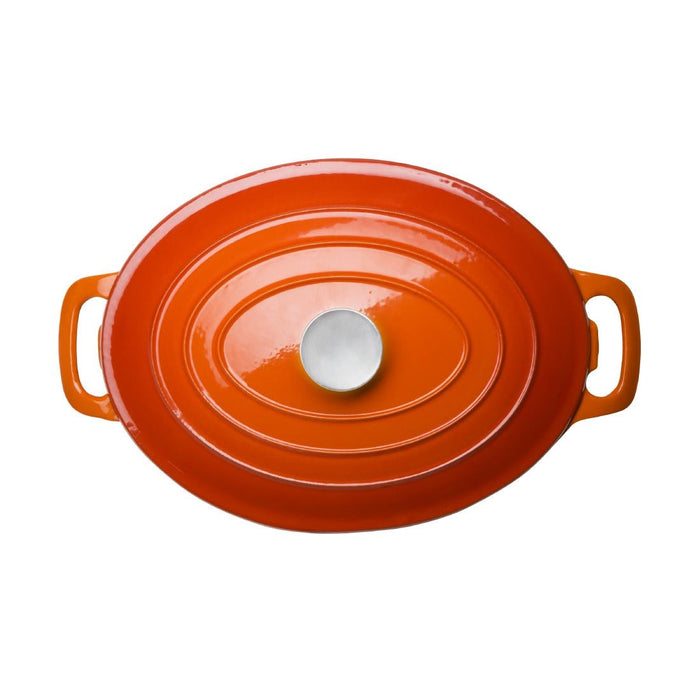 Vogue Orange Oval Casserole Dish 6Ltr Vogue